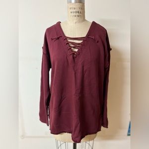 Terry Lace Up Tunic